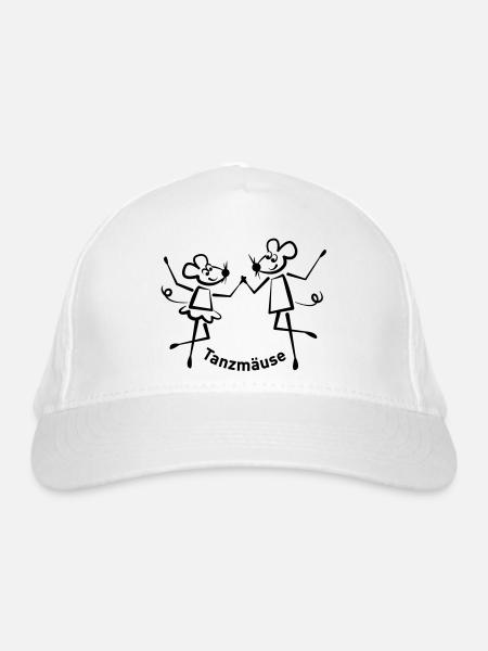 Tanzmaus - Bio-Baseballkappe - Weiß
