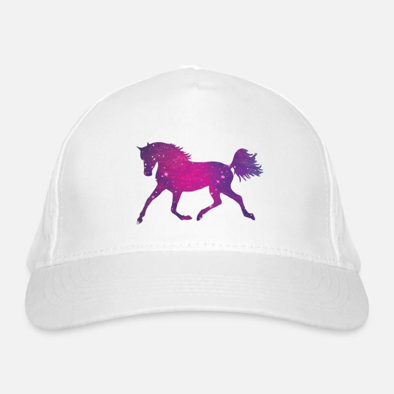 Silhouette de cheval Galaxy Space Universe Casquette classique bio