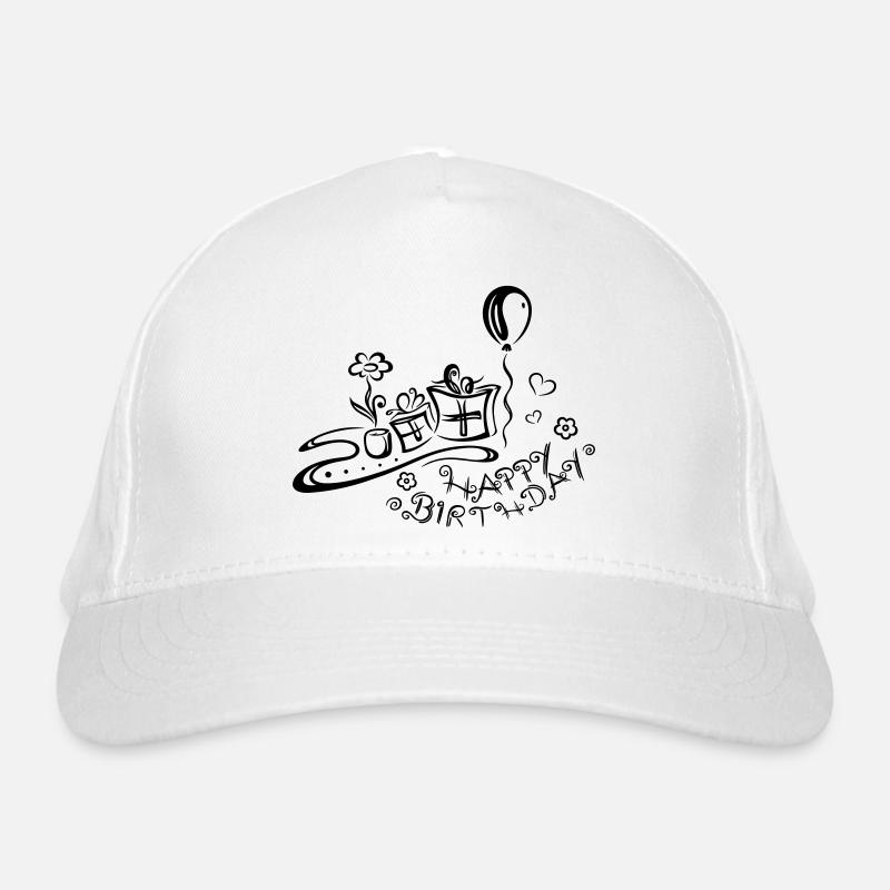 Happy Birthday motif, Congratulations Organic Baseball Cap