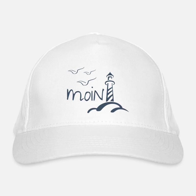 Moin - Bio-Baseballkappe - Weiß