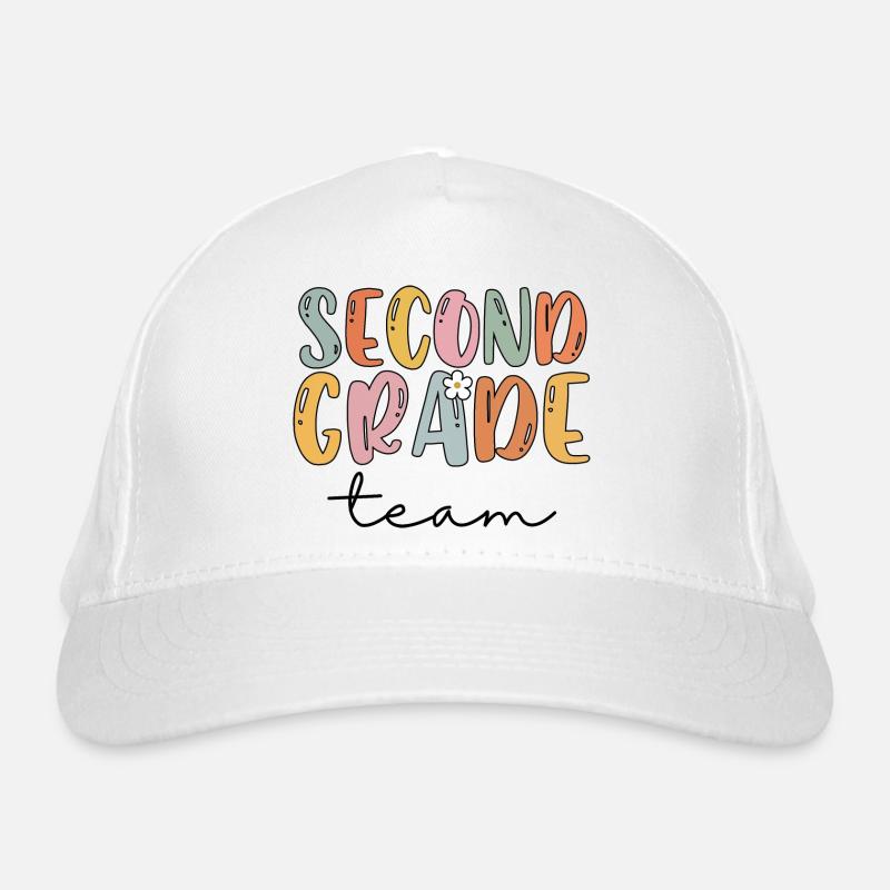 Team Second Grade 2nd Grade School Teacher Gift Organic Baseball Cap