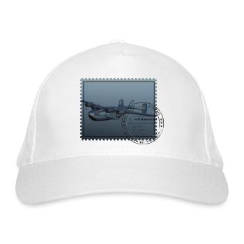 Historische Briefmarke clipper air mail - Bio-Baseballkappe - Weiß - Vorne