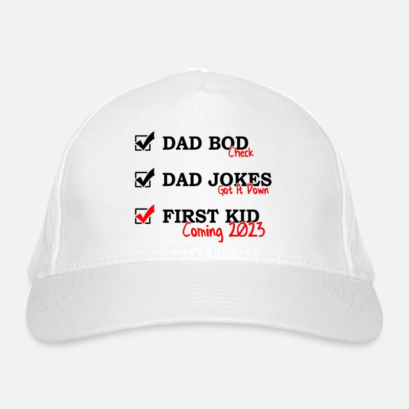 First time dad funny pregnancy announcement gift Organic Baseball Cap