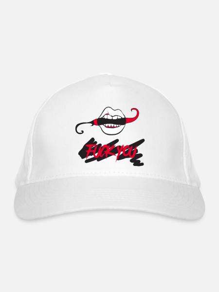Fick dich - Bio-Baseballkappe - Weiß - Vorne