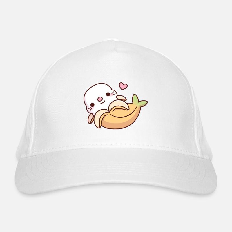 Mignon bébé phoque dans la banane drôle Casquette classique bio