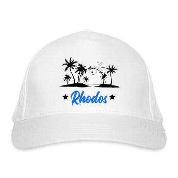 rhodos - Bio-Baseballkappe - Weiß - Vorne