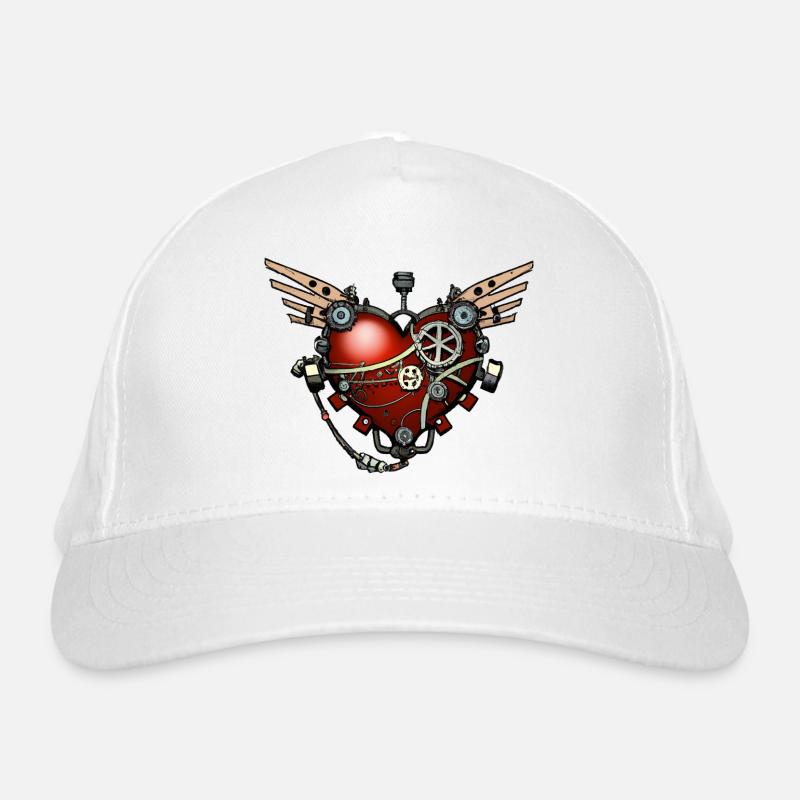 Steampunk Herz Bio-Baseballkappe