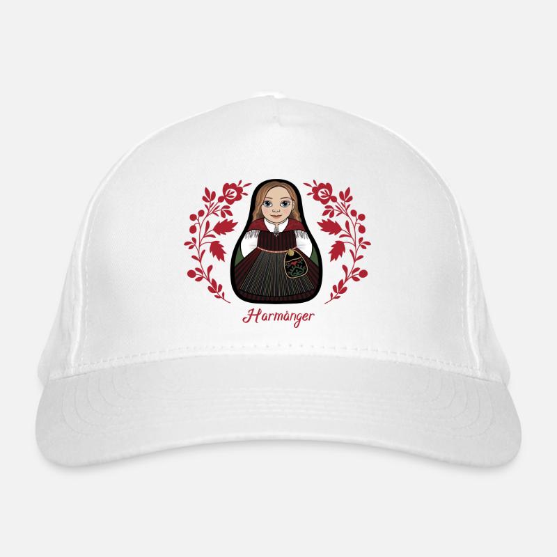 Harmångerstinta mit Blumen Bio-Baseballkappe