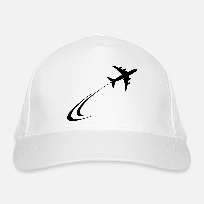 Flugzeug fliegt davon Bio-Baseballkappe
