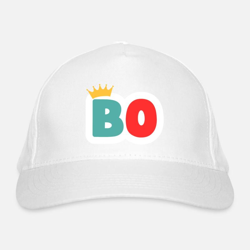 BO! Customizable - Organic Baseball Cap - white