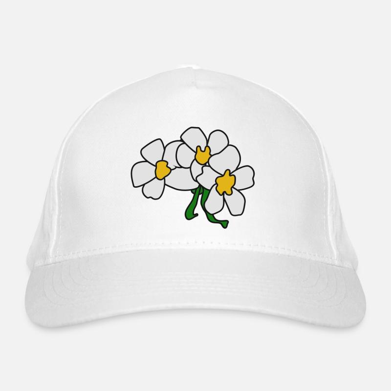 Gänseblümchen abstrakte Skizze Bio-Baseballkappe
