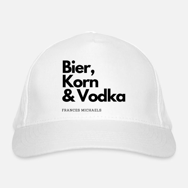 Bier, Korn & Vodka Bio-Baseballkappe