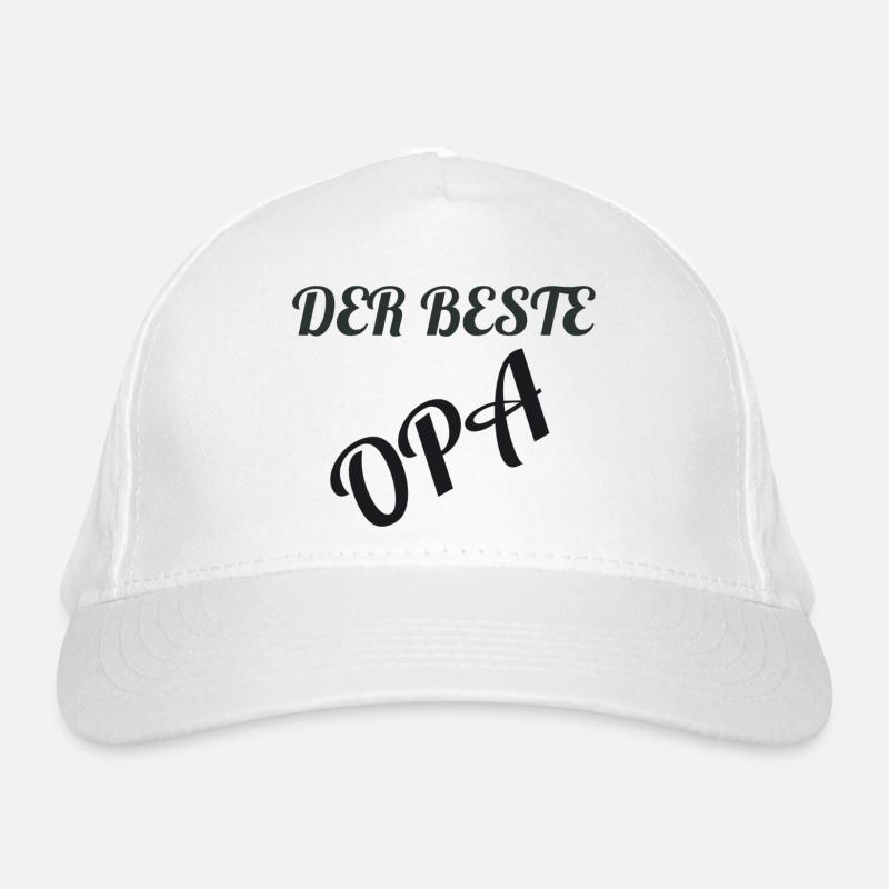 Der beste Opa - Bio-Baseballkappe - Weiß