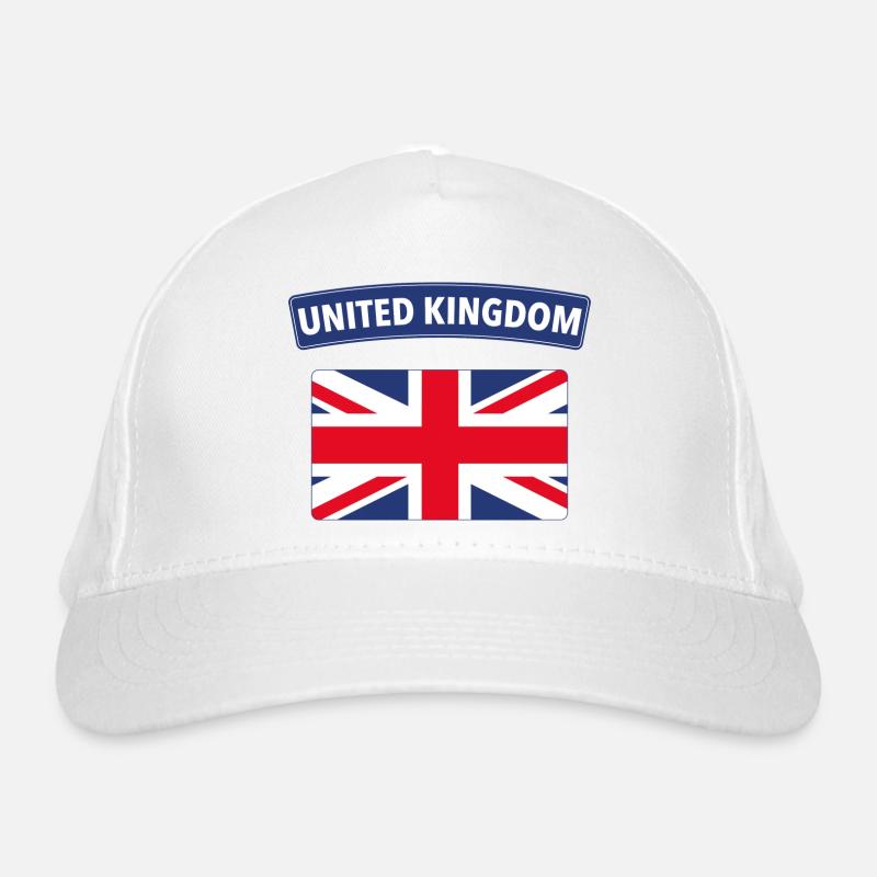 1172 Angleterre drapeau hommes dames Casquette classique bio