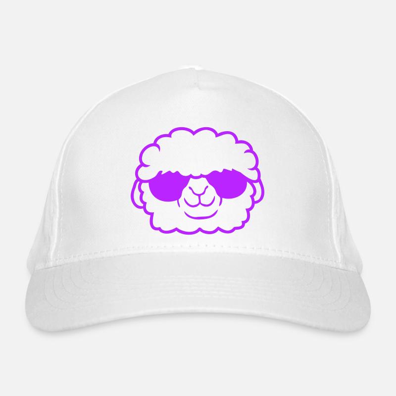 Sheep Sunglasses Party Sheep Lamb Cute Head Organic Baseball Cap