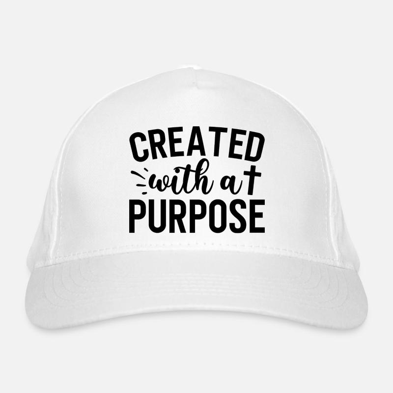 created with a purpose Organic Baseball Cap