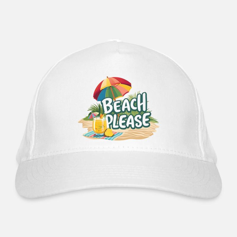 Beach Please Organic Baseball Cap