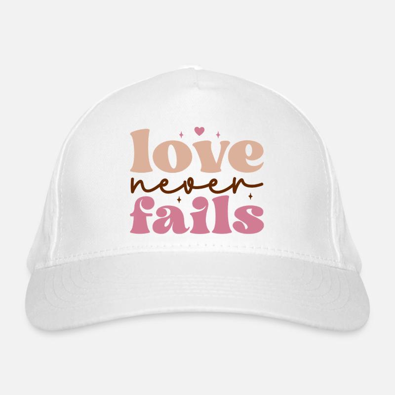 love never fails - Organic Baseball Cap - white