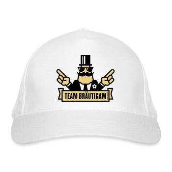 Team Bräutigam Handzeichen (Polterabend JGA / 2C) - Bio-Baseballkappe - Weiß - Vorne