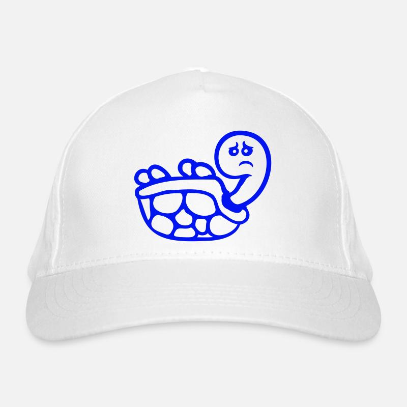 Turtle tipped over on its back lying sad Organic Baseball Cap