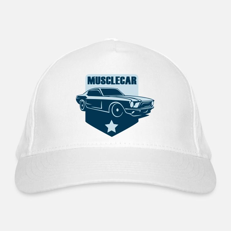 Muscle-Car-Abzeichen Retro-Schild Bio-Baseballkappe