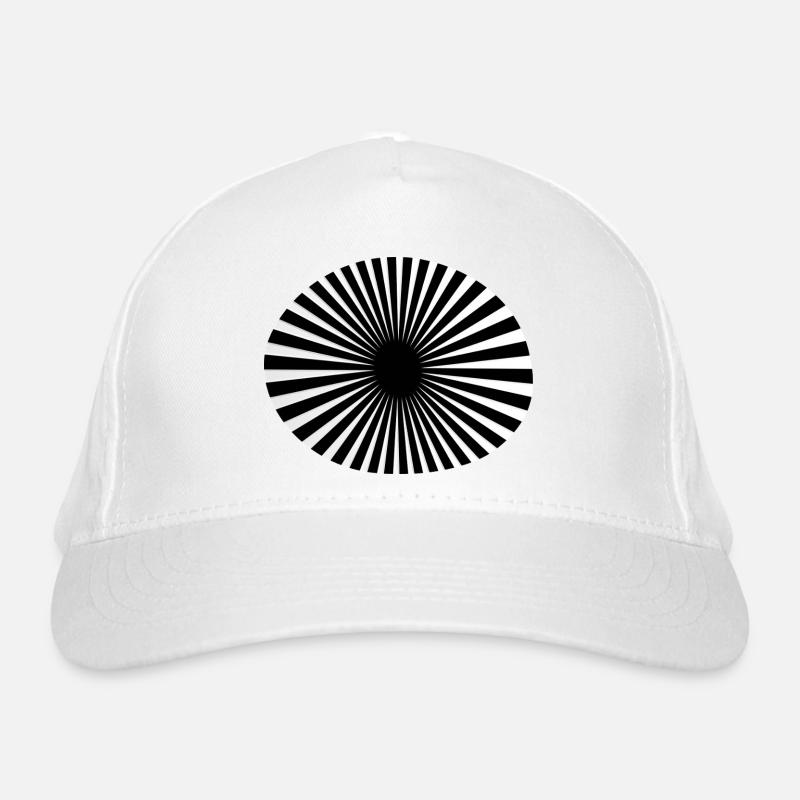 Rayons circulaires noir et blanc Casquette classique bio