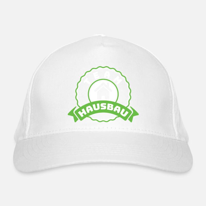 Emblème de la construction de la maison d’équipe Casquette classique bio