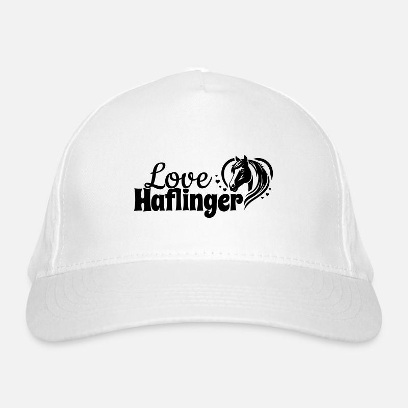 Haflinger Love Heart Horse Head Organic Baseball Cap