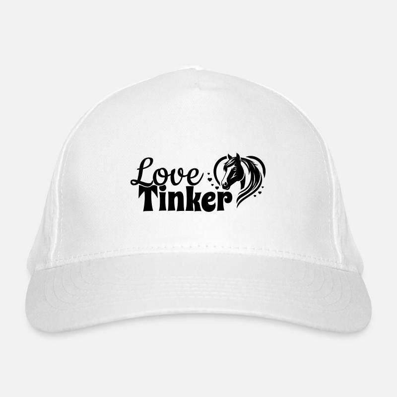 Tinker Love Herz Pferdekopf Bio-Baseballkappe