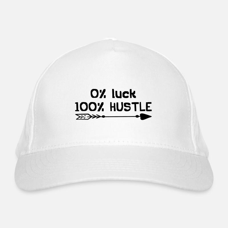 0% Luck 100% Hustle Casquette classique bio