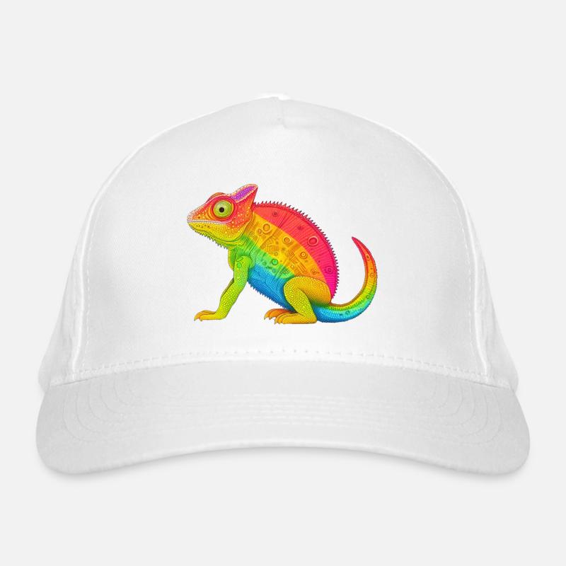 Regenbogen Chamäleon Bio-Baseballkappe