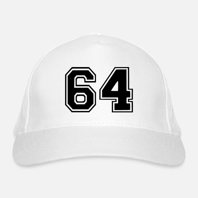64 - Bio-Baseballkappe - Weiß
