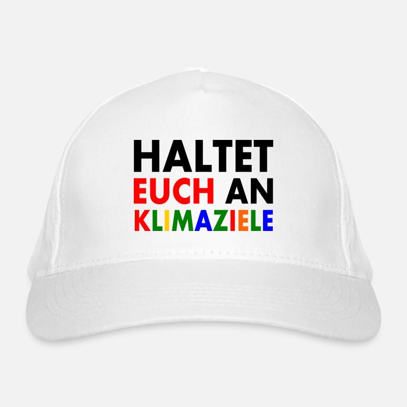 haltet euch an klimaziele Bio-Baseballkappe