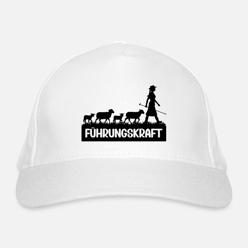 Führungskraft Schafe Hirtin Geschenkidee Lustig - Bio-Baseballkappe - Weiß