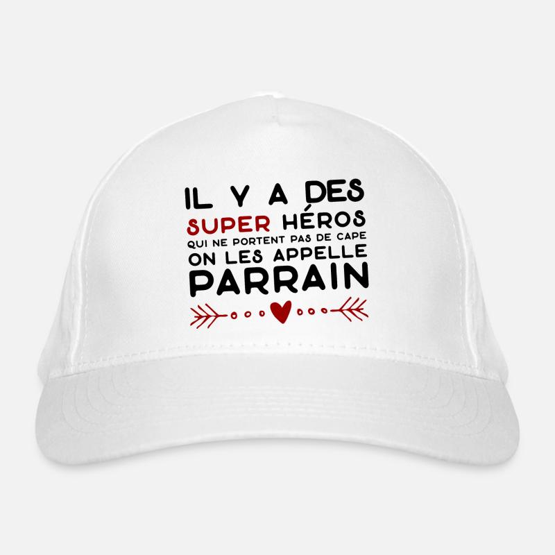 parrain super héros cadeau parrain Casquette classique bio