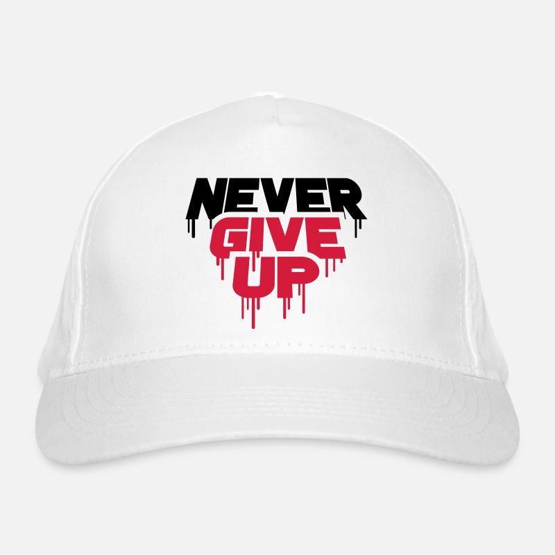 rot graffiti tropfen spray durchhalten cool never Bio-Baseballkappe