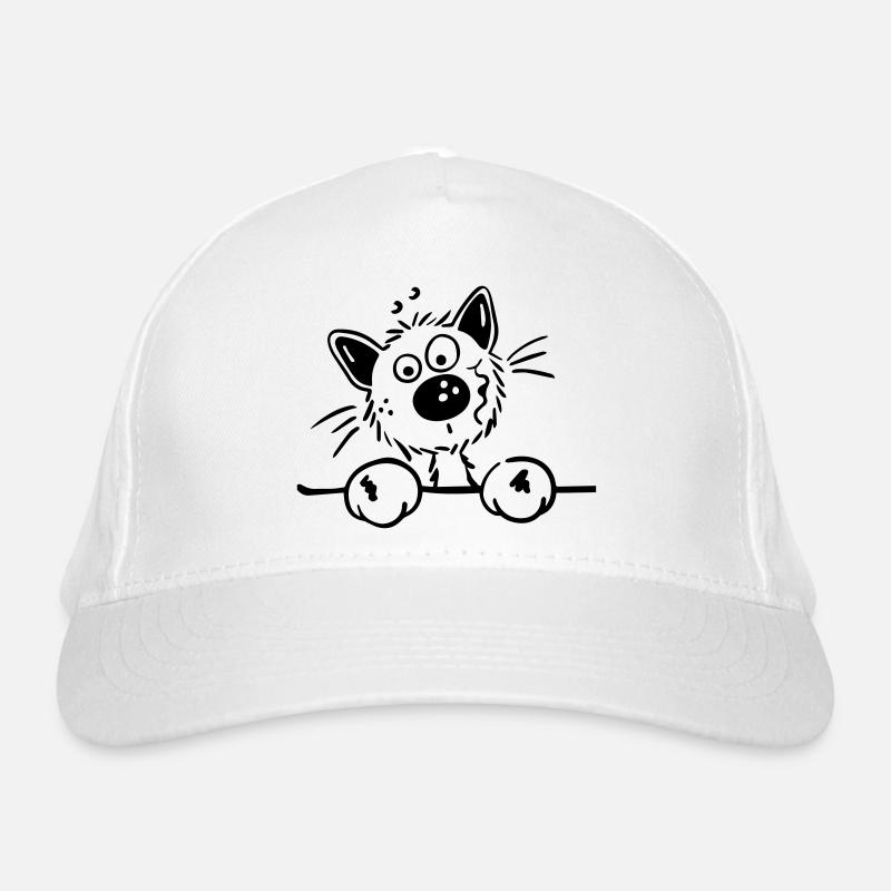 Neugierige Katze Bio-Baseballkappe