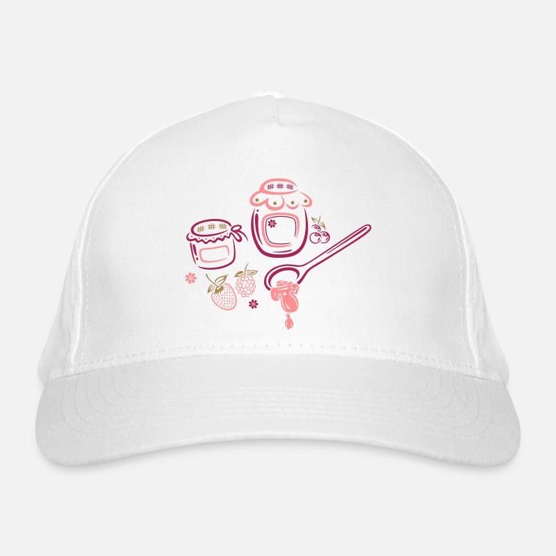 Large jars with jam and fruits Organic Baseball Cap