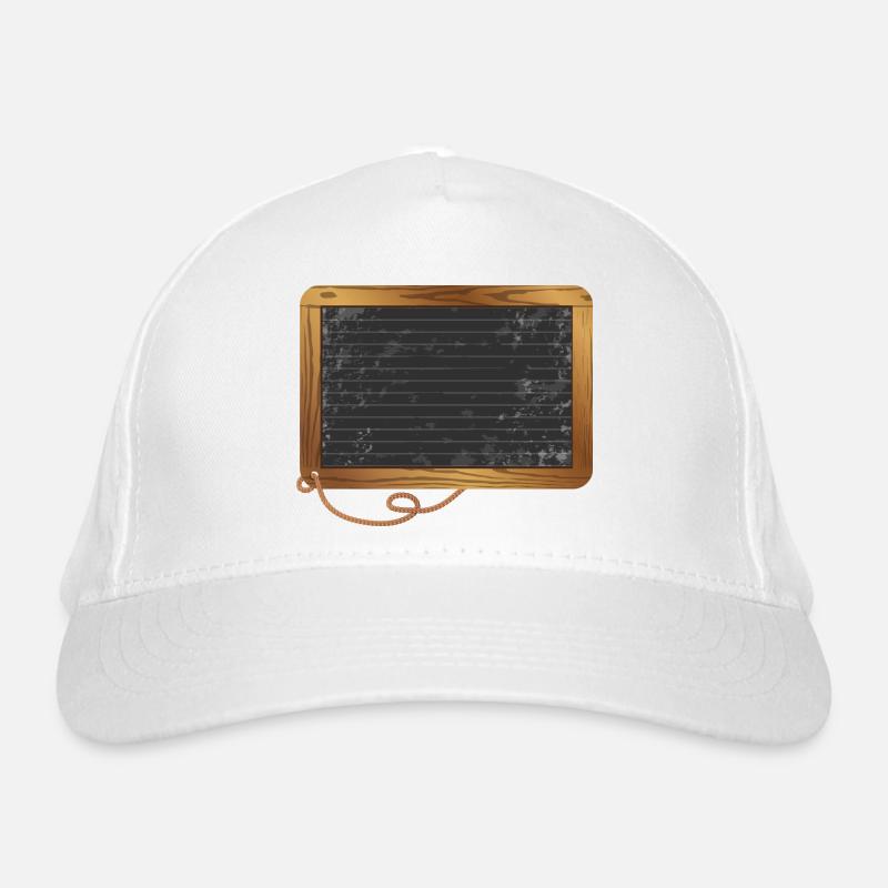 Ardoise noire vide à étiqueter Casquette classique bio