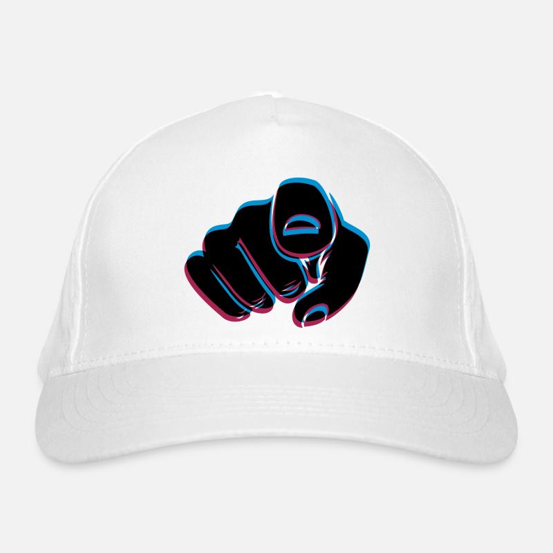 3D effect hand Organic Baseball Cap