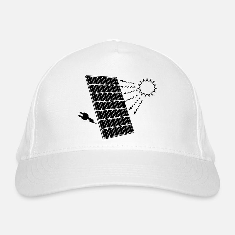 Solar panel with sun Organic Baseball Cap