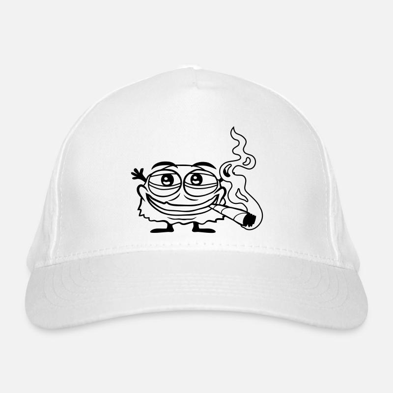 Fumer du chanvre drôle monstre Casquette classique bio