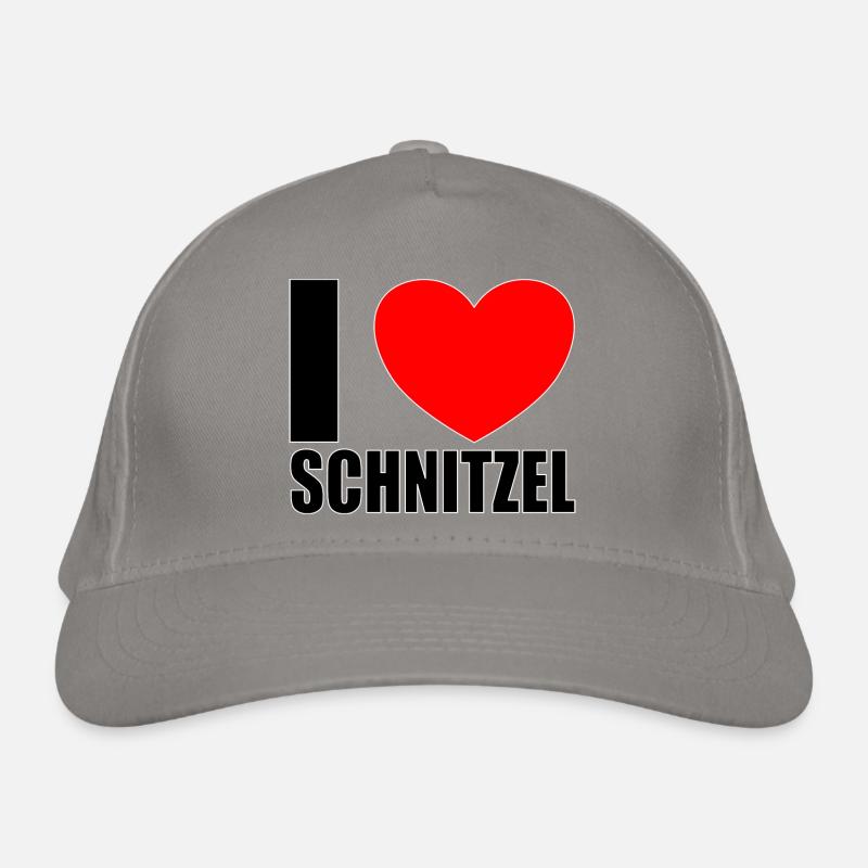 I love Schnitzel Bio-Baseballkappe