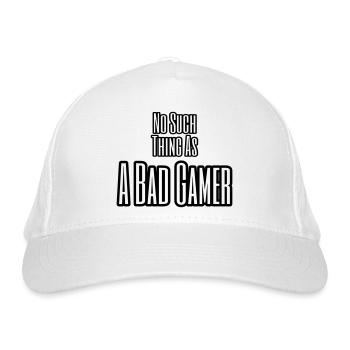NO BAD GAMER - Organic Baseball Cap - white - Front