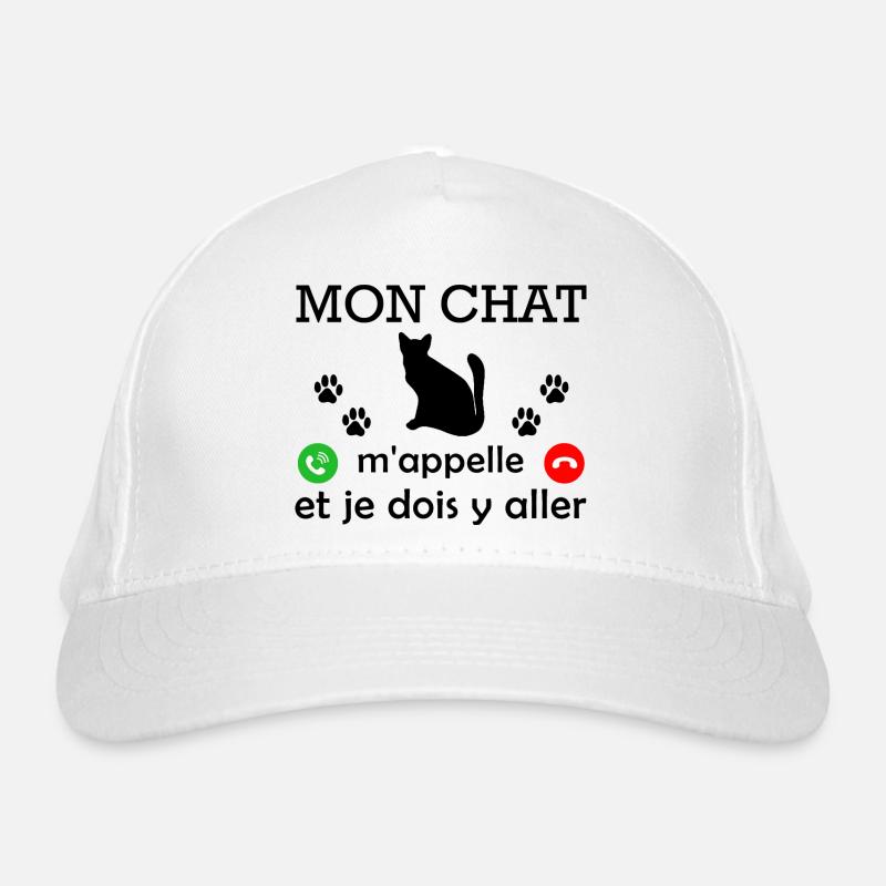 Mon chat m'appelle /citations drôles chat Casquette classique bio