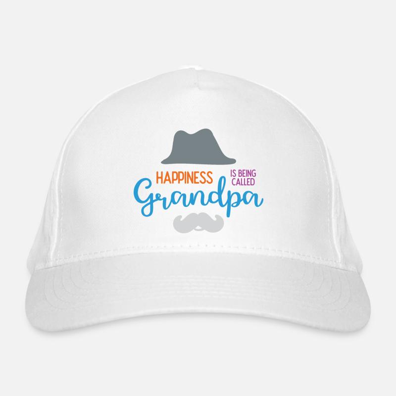 Happines wird Opa genannt Bio-Baseballkappe