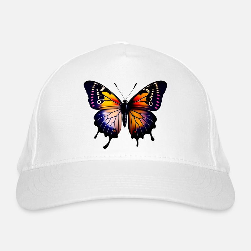 Multicolored butterfly Organic Baseball Cap