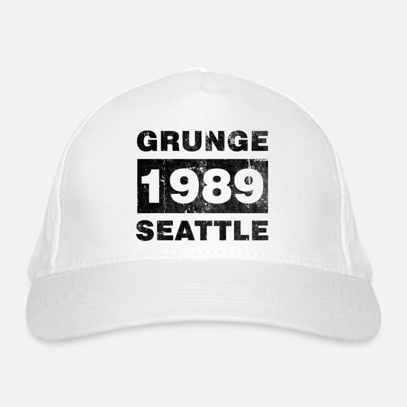 GRUNGE SEATTLE SCHWARZ Bio-Baseballkappe