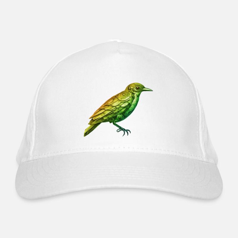 Rusty Avian // Steampunk Bird Organic Baseball Cap