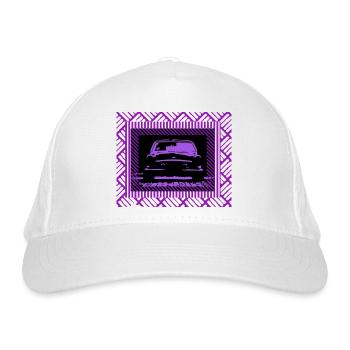Volga purple look - Bio-Baseballkappe - Weiß - Vorne